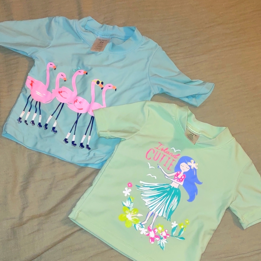 Carter's 24M/2T Swin Rashguards GUC